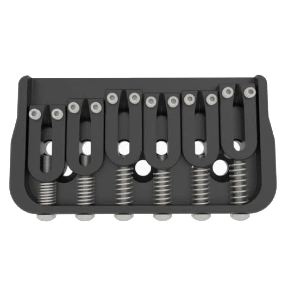 HIPSHOT 6 String Fixed Guitar Bridge Black 0.175 ギター用ブリッジ
