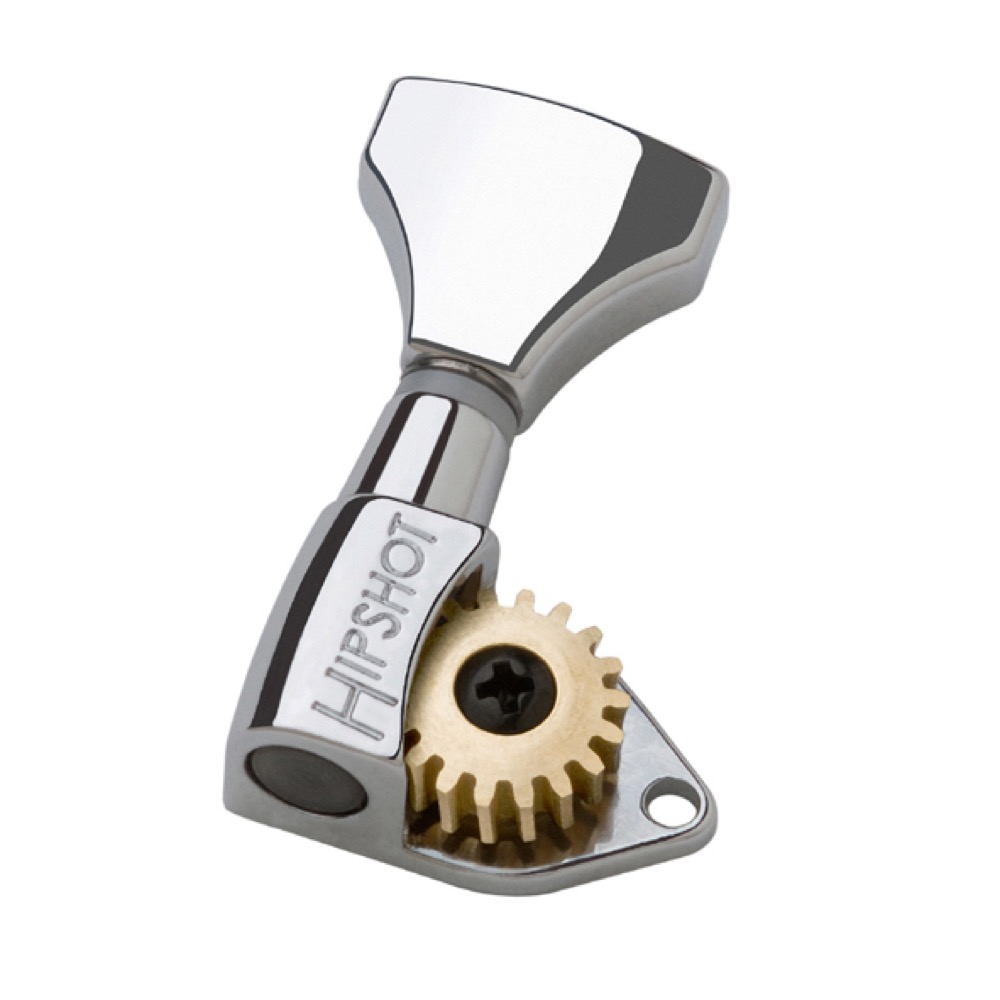 HIPSHOT Classic Open Guitar Tuning Machine with Hipshot Button Chrome Set of 6 ギター用ペグ