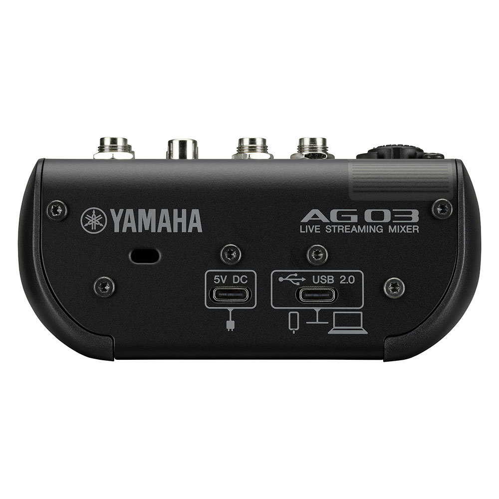 YAMAHA AG03 MK2 B 3チャンネル ライブストリーミングミキサー ブラック 背面