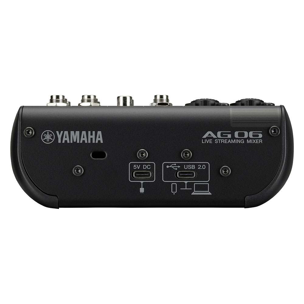 YAMAHA AG06 MK2 B 6チャンネル ライブストリーミングミキサー ブラック 背面