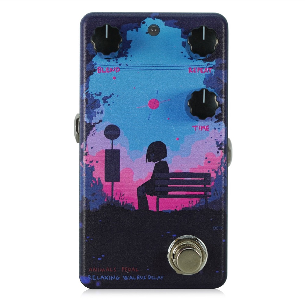 Animals Pedal Custom Illustrated 048 RELAXING WALRUS DELAY by はるまきごはん "PINKIE" ディレイ ギターエフェクター