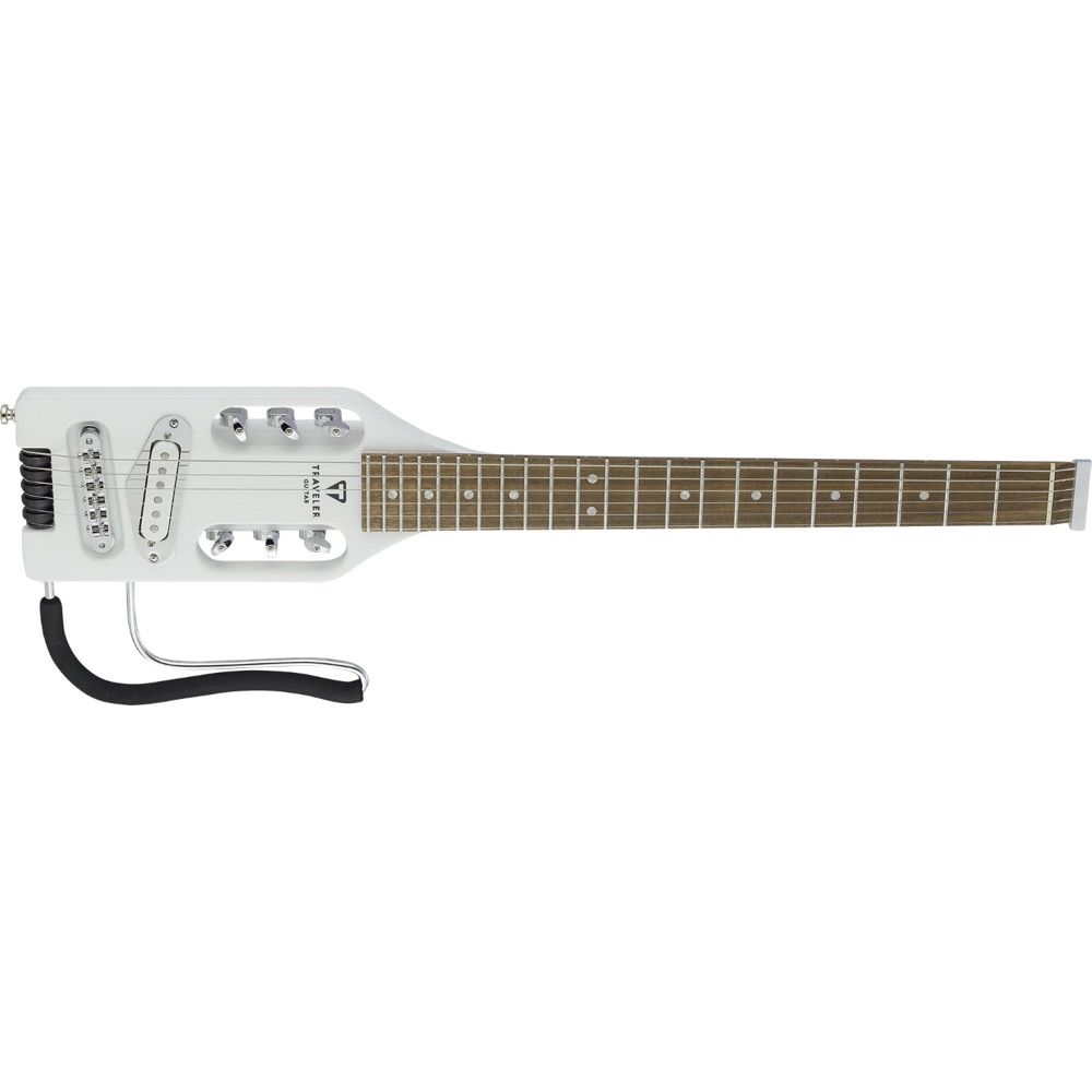 TRAVELER GUITAR Ultra-Light Electric Gloss White トラベルギター 斜めアングル画像