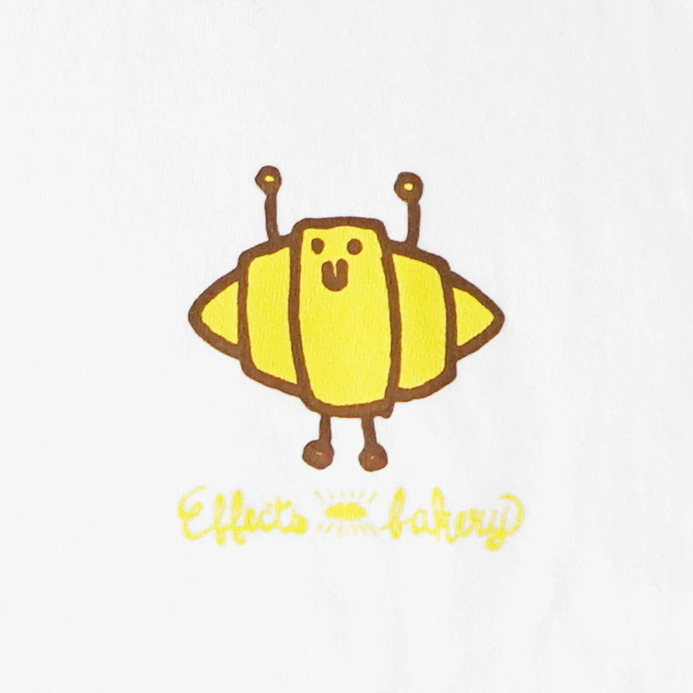 Effects Bakery Croissant 2XLサイズ 長袖 Tシャツ ホワイト イラスト