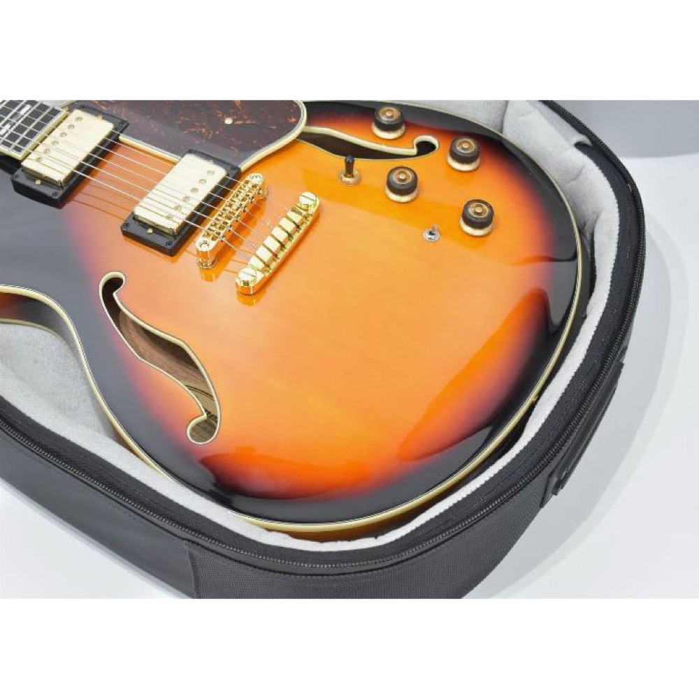 IBANEZ ISHB724-BK POWERPAD ULTRA Gig Bag セミホロウギター用ギグバッグ ボディエンドを保護する取り外し可能なリムーバブルパッド