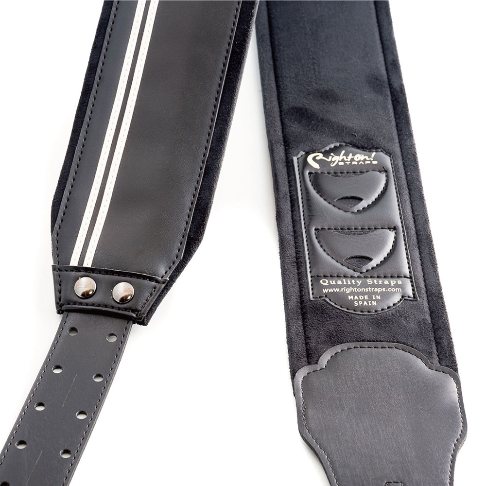 Righton! STRAPS B-RACE Black ギター ベース用ストラップ ピック収納ポケット部画像