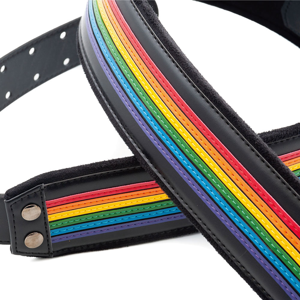 Righton! STRAPS PRISMA Unique ギター ベース用ストラップ レインボー部アップ画像