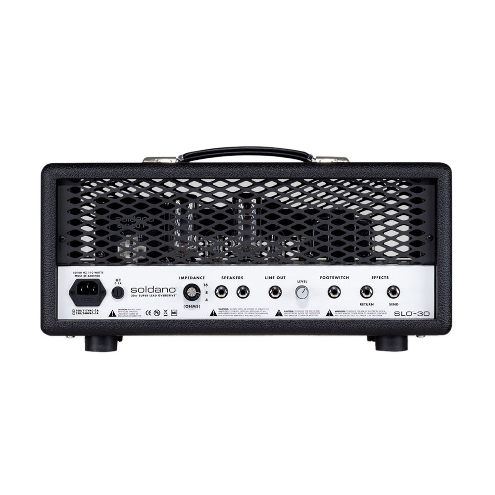 Soldano SLO-30 Classic Head Black Tolex Metal Grille 30W ギターアンプヘッド 背面