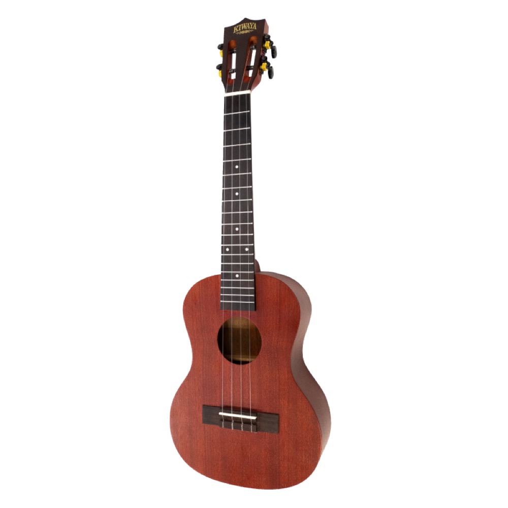 KIWAYA KTU-1 初心者セット テナーウクレレ ケース/チューナー/教則本付きセット ウクレレ本体斜めアングル画像