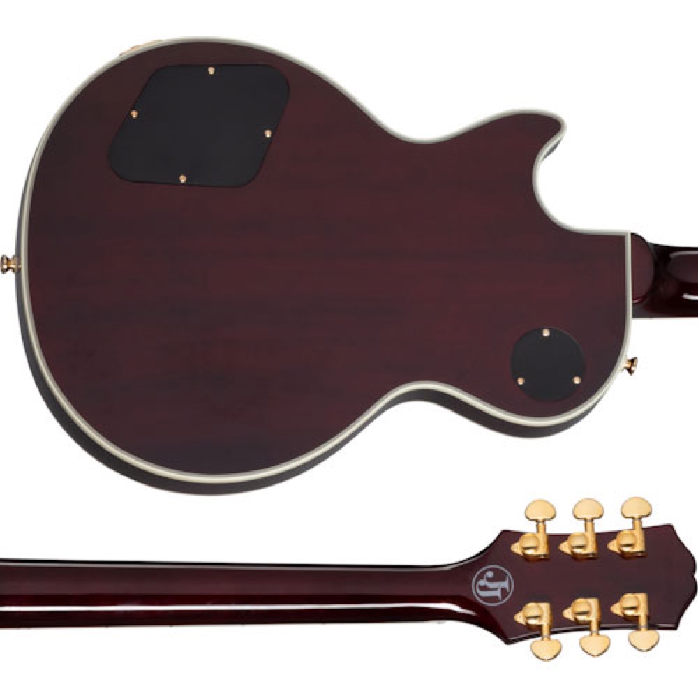 Epiphone Jerry Cantrell Wino Les Paul Custom Dark Wine Red エレキギター ボディバック画像 ネック画像 背面画像