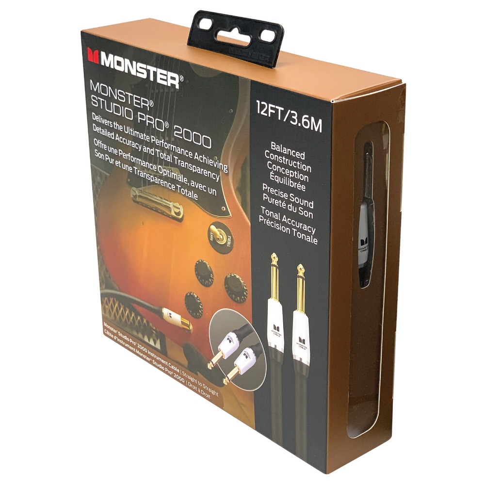 MONSTER CABLE SP2000-I-12 STUDIO PRO 2000 INST 3.6m SS 楽器用シールドケーブル