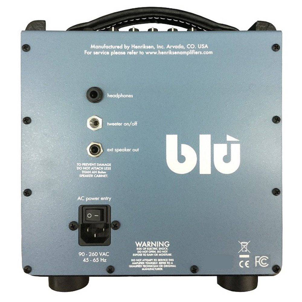 Henriksen Amplifiers The Blu SIX 6インチスピーカー搭載 小型ギターアンプ コンボ 小型ギターアンプ コンボ 電源側 画像