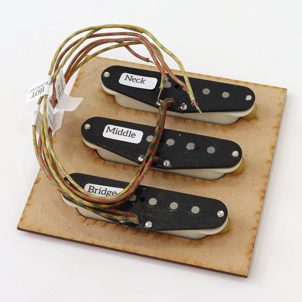 JUNTONE PICKUPS Blues Rock On White Cover エレキギター用ピックアップセット 背面画像