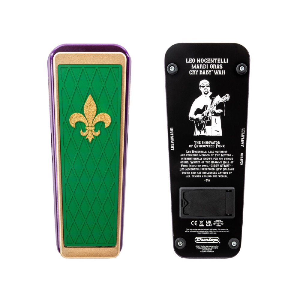 JIM DUNLOP LN95 LEO NOCENTELLI CRY BABY MARDI GRAS WAH ワウ ギターエフェクター トップバック画像
