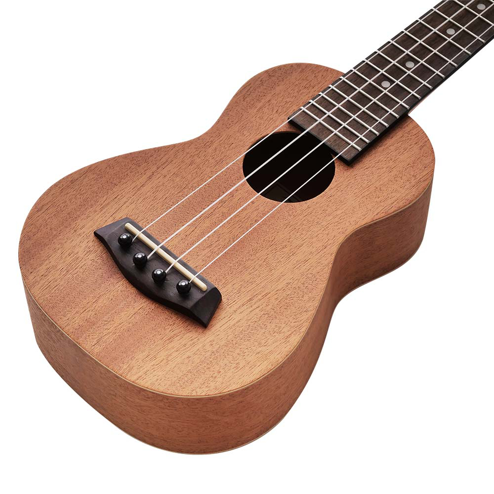 ISLANDER MS-4 Mahogany Series ソプラノウクレレ ボディ斜めアングル画像