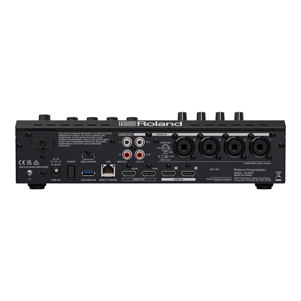 ROLAND SR-20HD Direct Streaming AV Mixer ライブ配信向けAVミキサー 背面