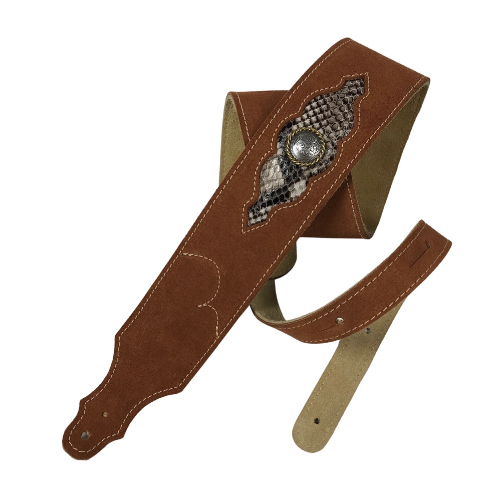 Franklin Sculpted Suede - Snake Pattern 8S1B-RU-SN ギターストラップ