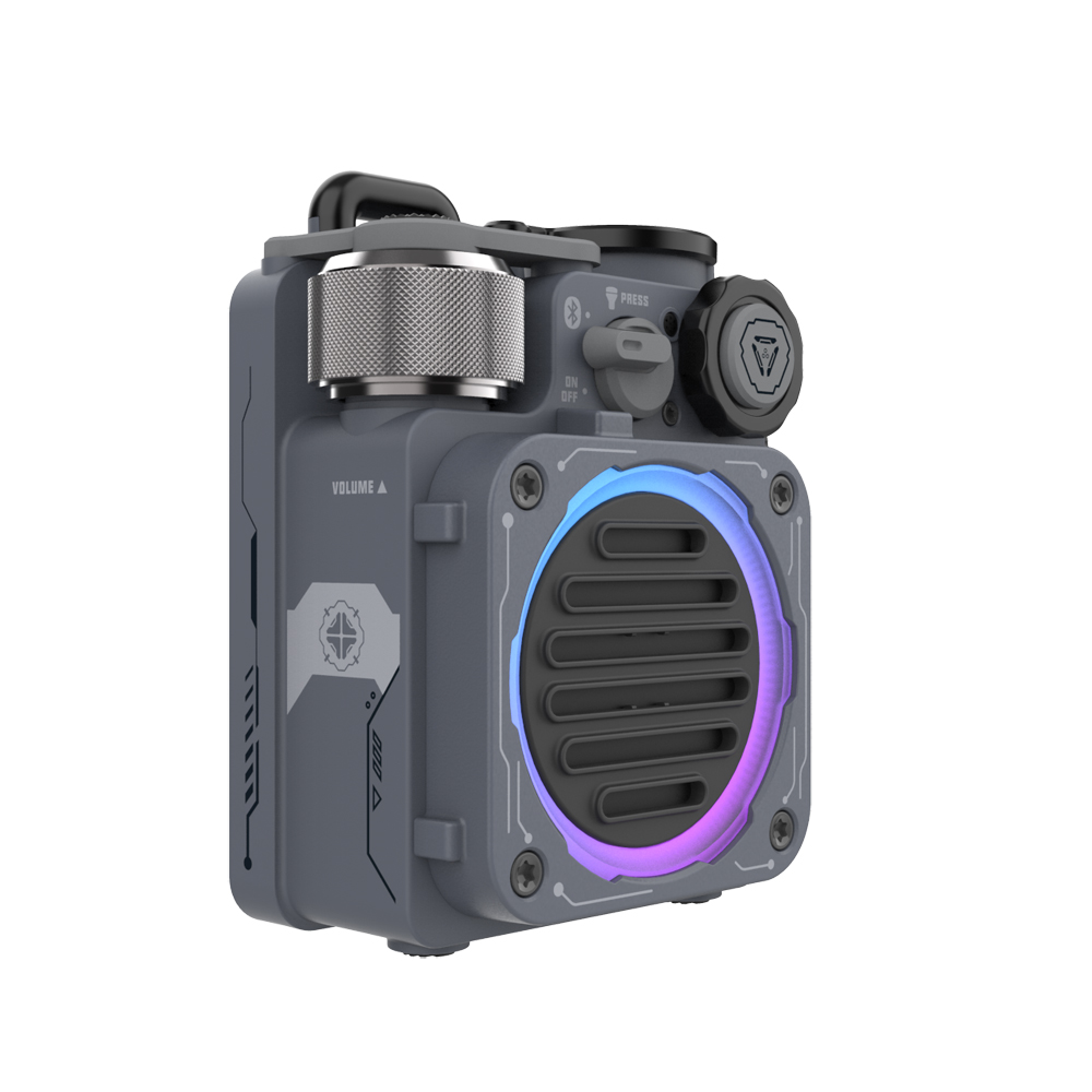 MUZEN Cyber Cube Gray Bluetoothスピーカー 全体像