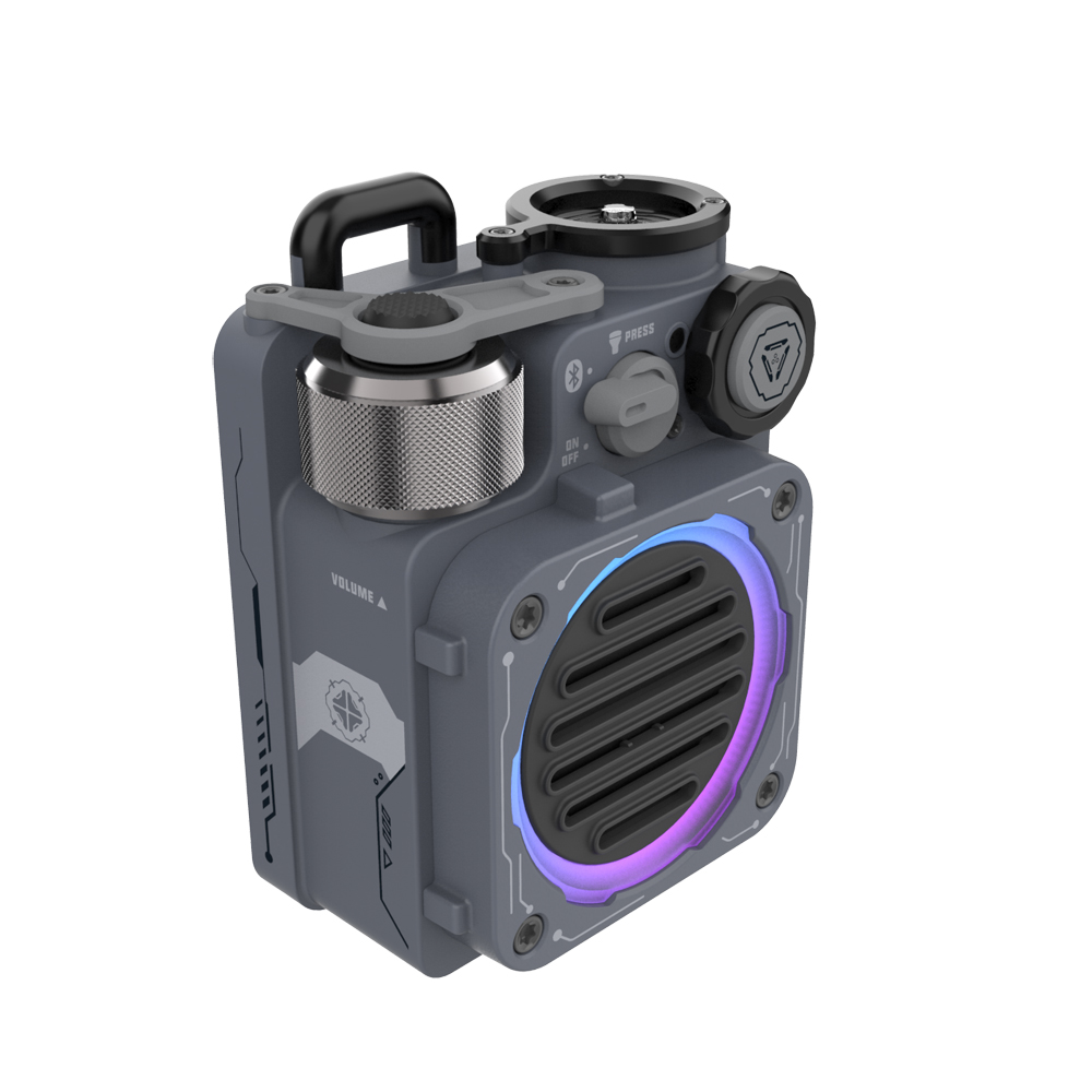 MUZEN Cyber Cube Gray Bluetoothスピーカー 全体像