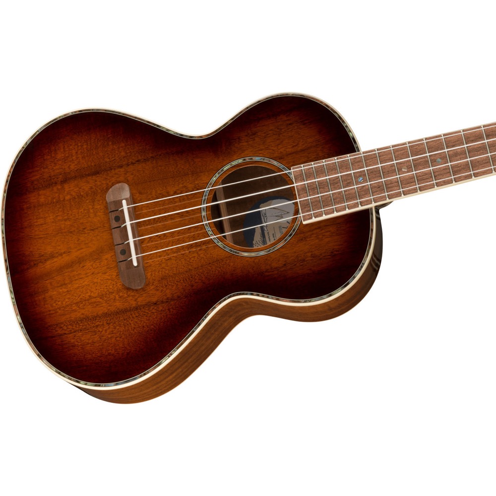 Fender Montecito Tenor Ukulele SEB WN エレクトリックテナーウクレレ ボディの画像