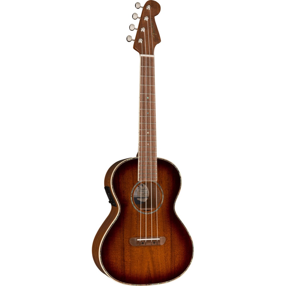 Fender Montecito Tenor Ukulele SEB WN エレクトリックテナーウクレレ 正面全体の画像