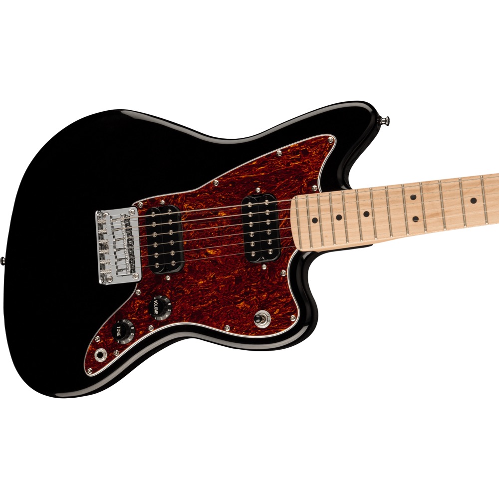 Squier FSR Mini Jazzmaster HH MN TSPG BLK エレキギター 斜めアングル画像