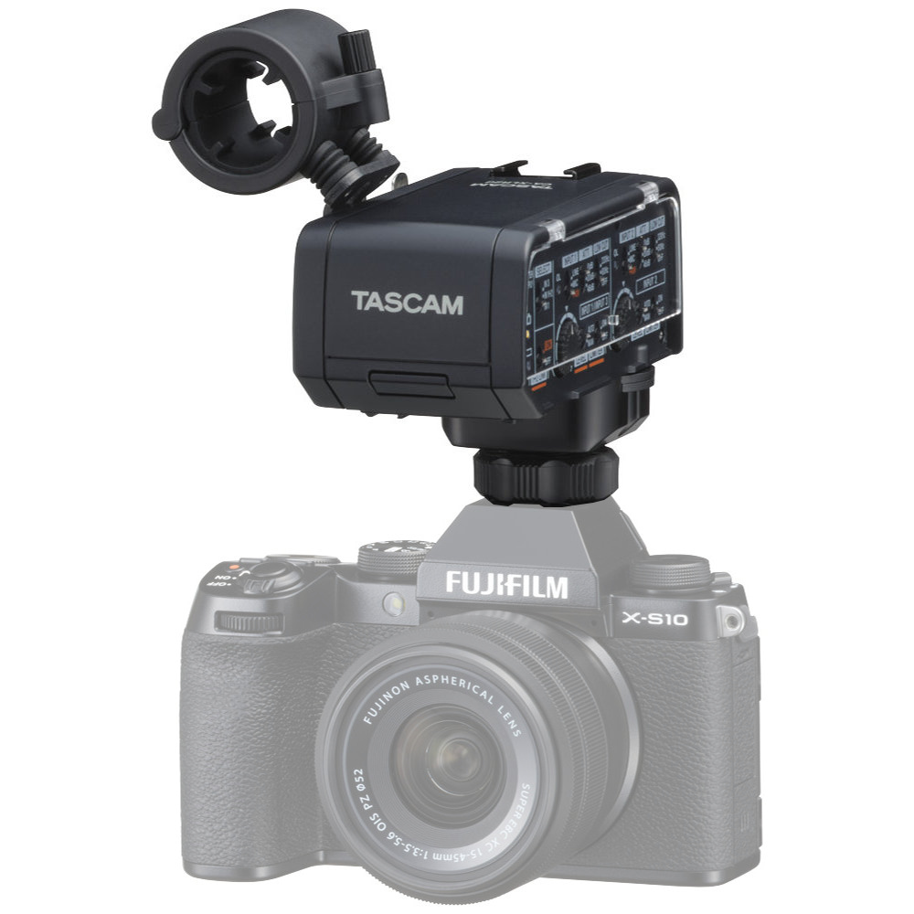 TASCAM CA-XLR2d-F FUJIFILM Kit ミラーレスカメラ対応XLRマイクアダプター 使用例画像