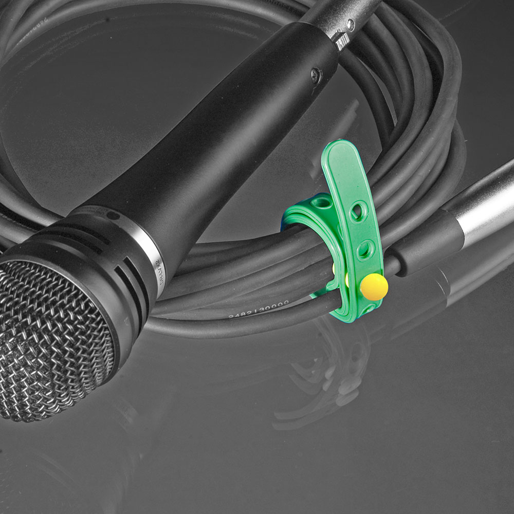 Wrap-N-Strap MUSIC 906 ラバーケーブルタイ 8本セット ケーブルをまとめた画像