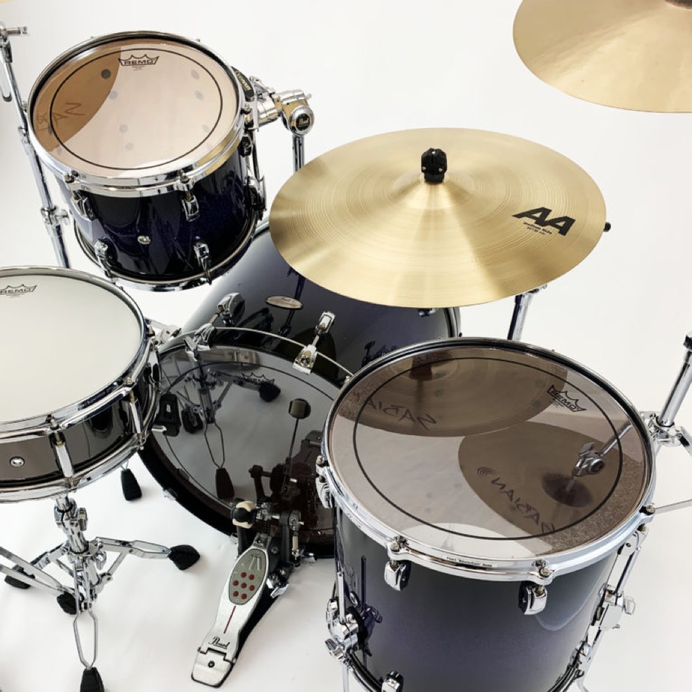 REMO PS-306BE PINSTRIPE CLEAR 6インチ ドラムヘッド 設置例画像