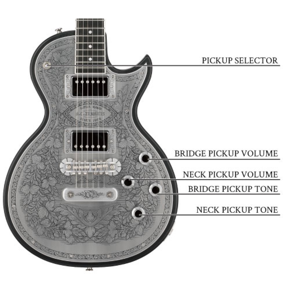 ZEMAITIS MFG-AC-22 Black エレキギター ゼマイティス ボディ画像