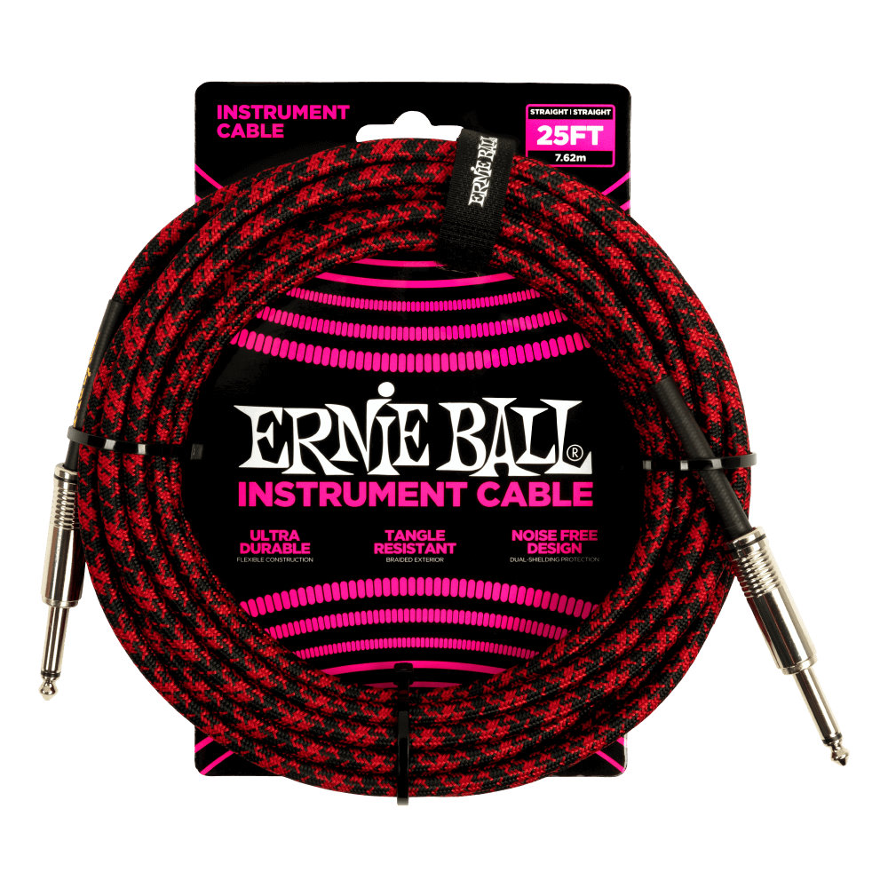 ERNIE BALL 6398 GT CABLE 25’ SS RDBK ギターケーブル