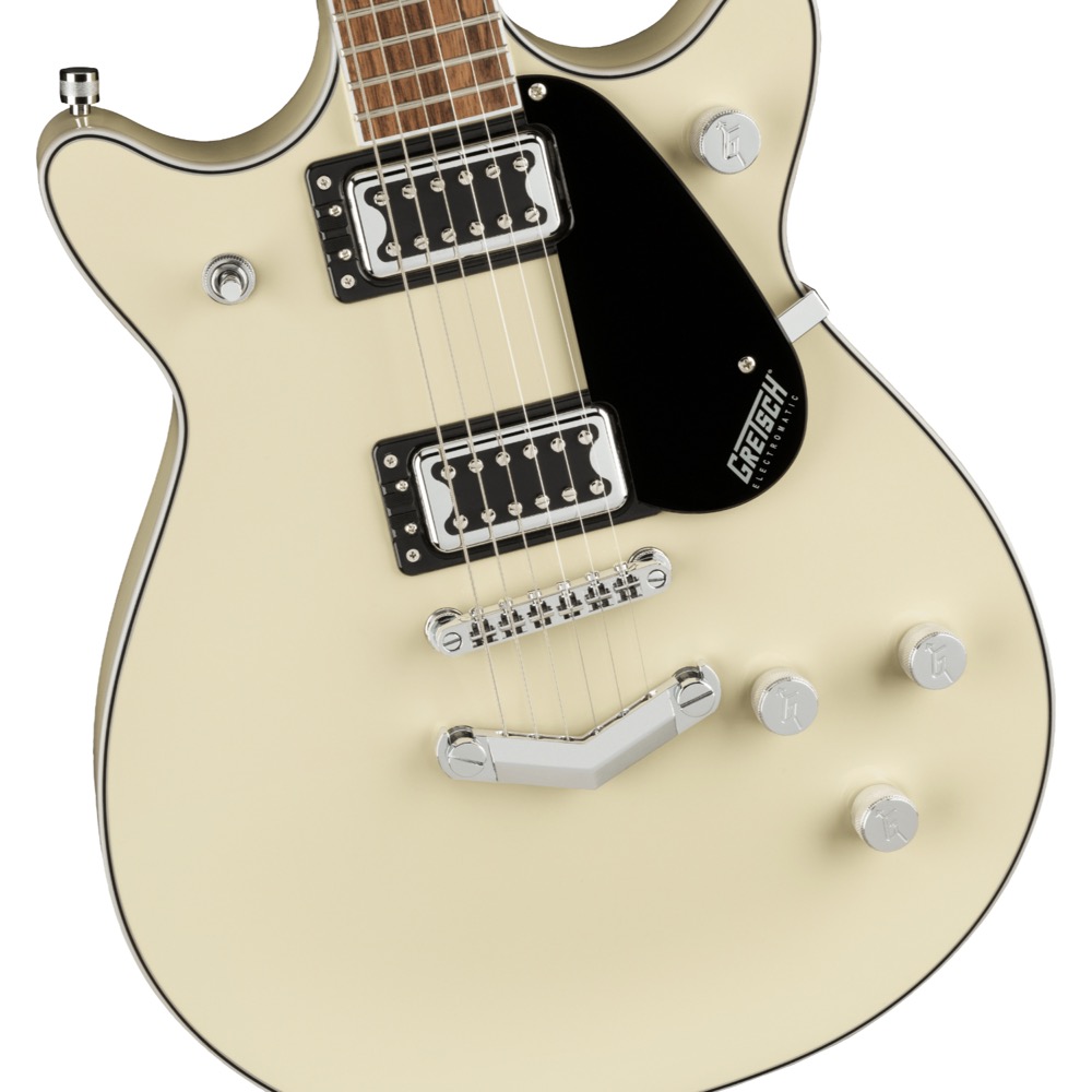 GRETSCH G5222 Electromatic Double Jet BT with V-Stoptail Vintage White エレキギター ボディアップ画像