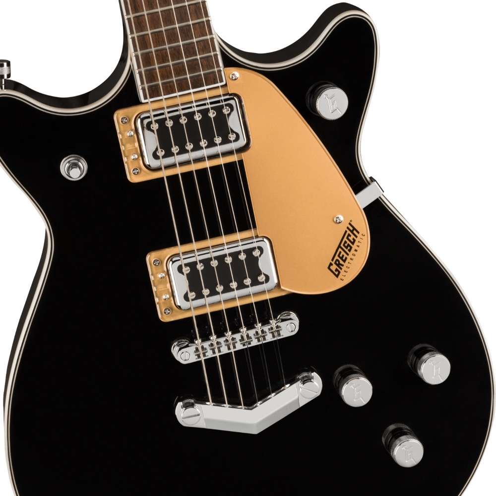 GRETSCH G5222 Electromatic Double Jet BT with V-Stoptail Black エレキギター ボディアップ画像