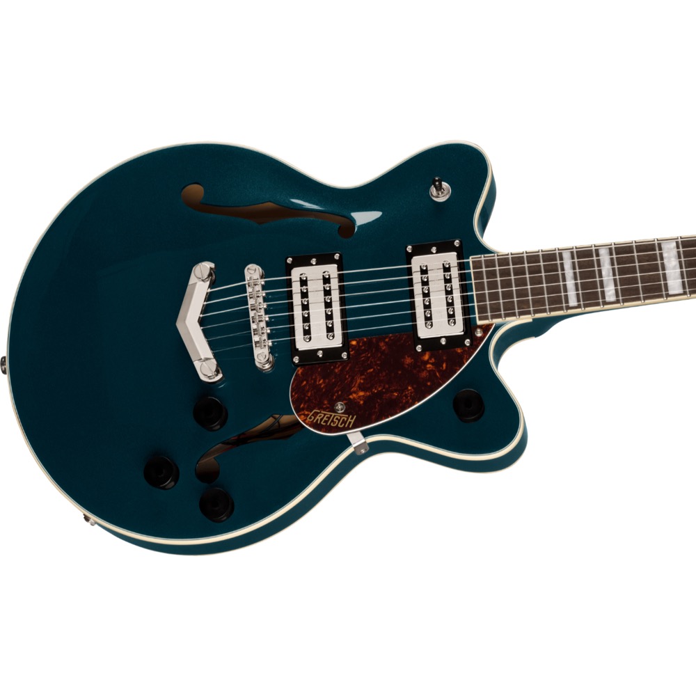 GRETSCH G2655 Streamliner Center Block Jr. Double-Cut with V-Stoptail Midnight Sapphire エレキギター 斜めアングル画像