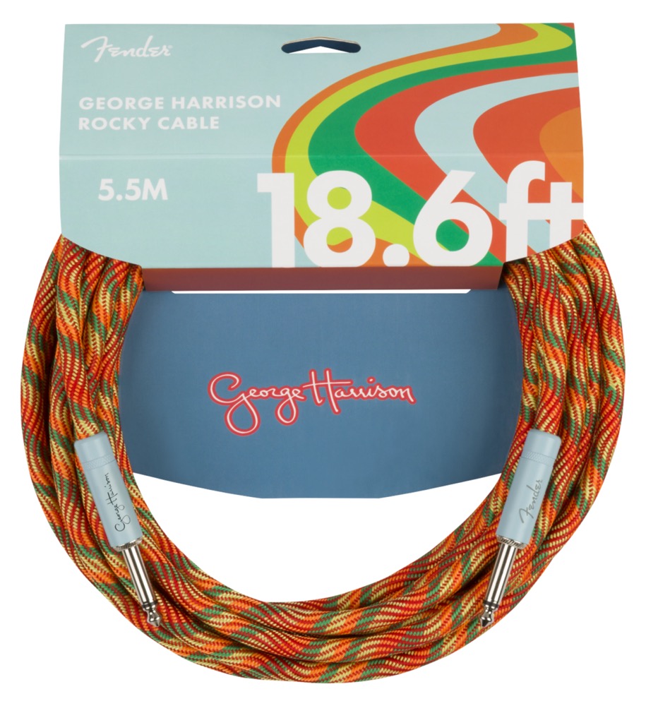 Fender George Harrison Rocky Instrument Cable 18.6’ SS ギターケーブル