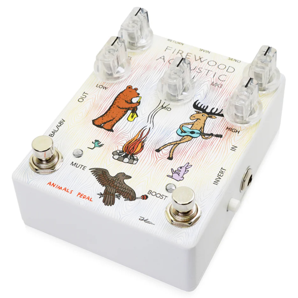 Animals Pedal アニマルズペダル Firewood Acoustic D.I. MKII アコースティックギター用エフェクター DI 本体画像 斜め