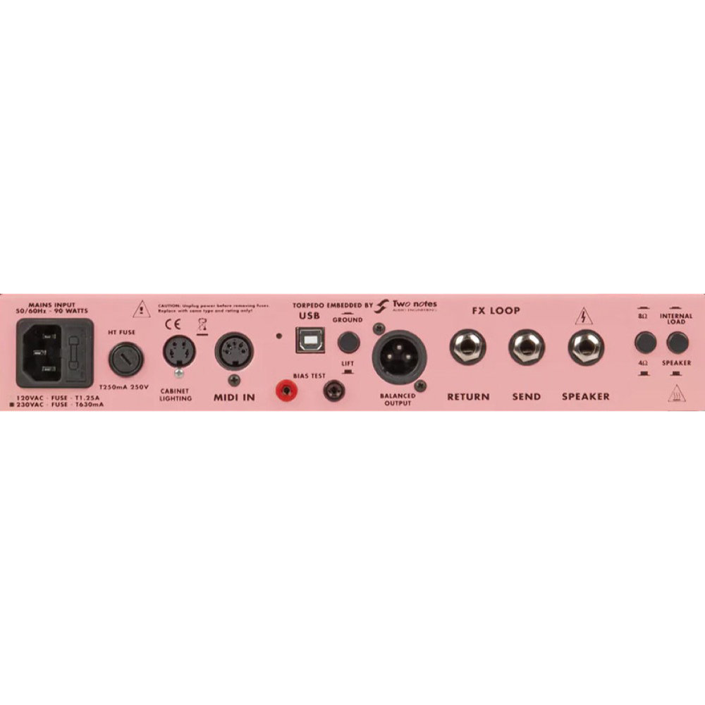 Revv Amplification D20 Shell Pink ギターアンプヘッド 背面パネル
