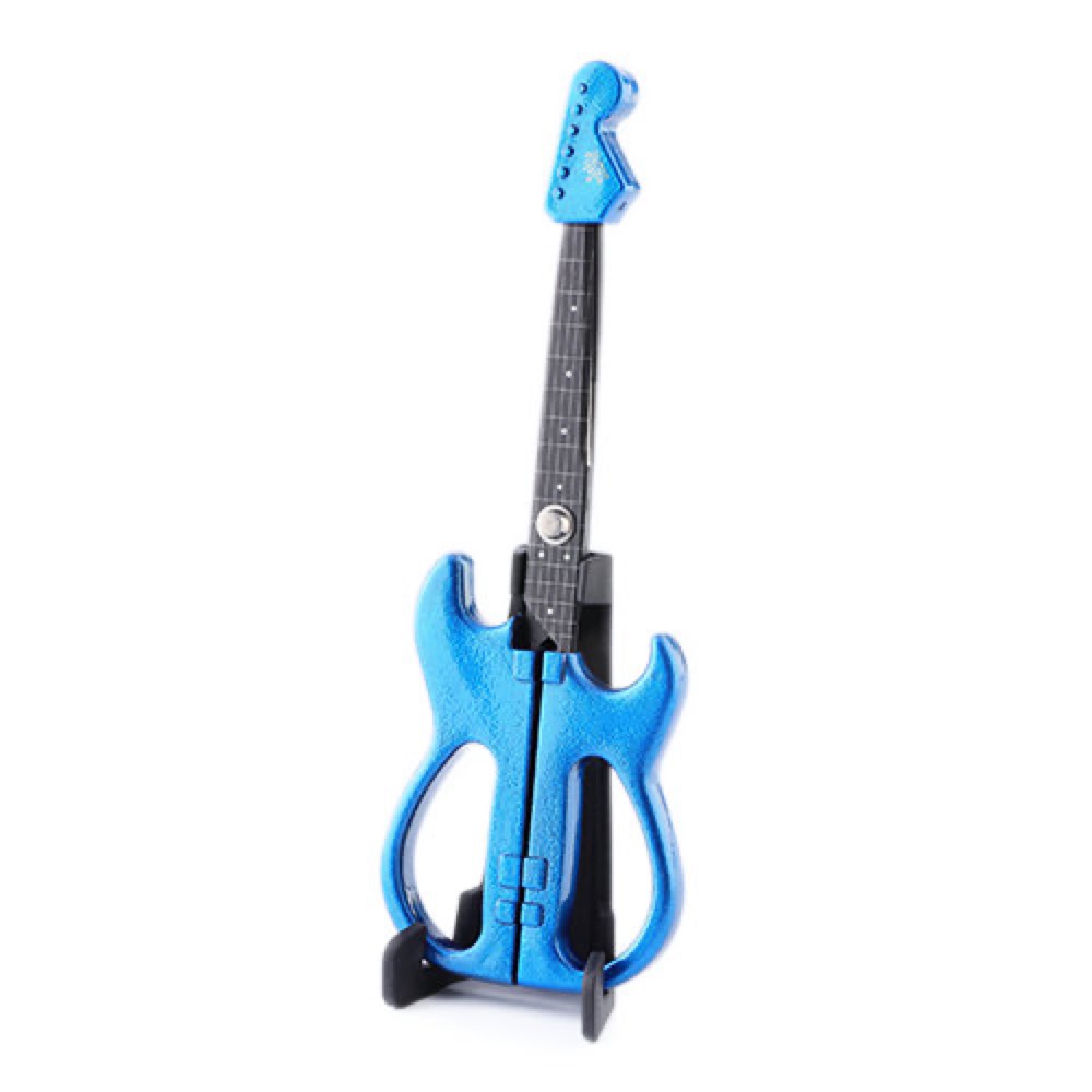 NIKKEN SS-35MB Seki Sound ギター型ハサミ メタリックブルー スタンド付きで本物のギターのように立てかけられるのでインテリアとしてもおすすめ！