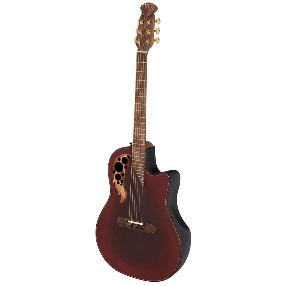 OVATION 2087GT-2 Adamas I GT Cutaway Deep Contour Reverse Red Burst エレクトリックアコースティックギター 正面全体の画像