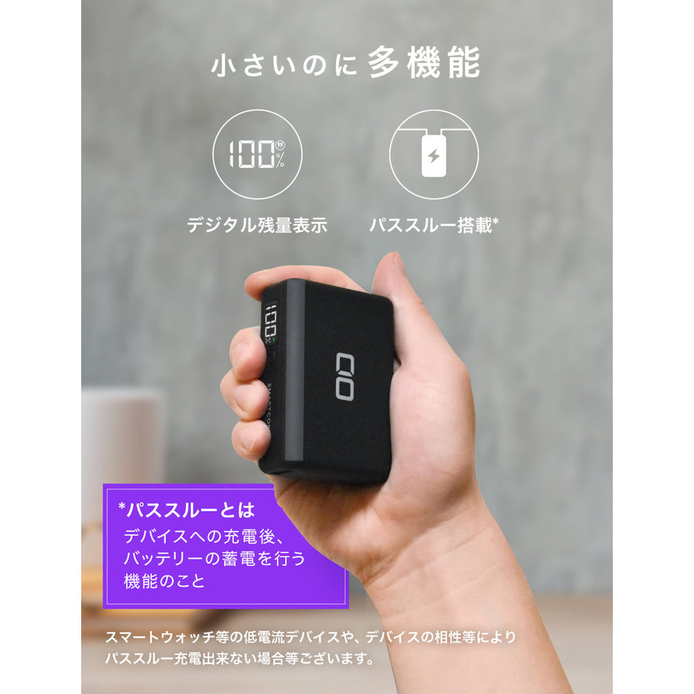 CIO SMARTCOBY Pro 30W Type-C×1 Type-A×1 30W出力対応 10000mAh 急速充電対応 モバイルバッテリー 詳細画像