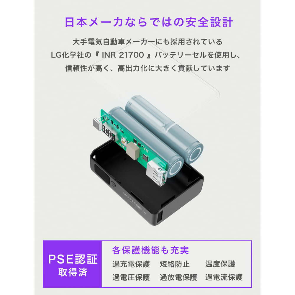CIO SMARTCOBY Pro 30W Type-C×1 Type-A×1 30W出力対応 10000mAh 急速充電対応 モバイルバッテリー 詳細画像