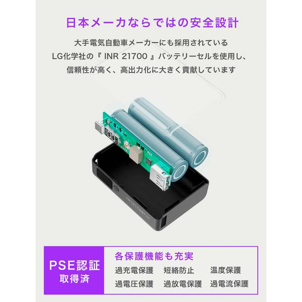 CIO SMARTCOBY Pro 30W Type-C×1 Type-A×1 30W出力対応 10000mAh 急速充電対応 モバイルバッテリー PSE認証証明