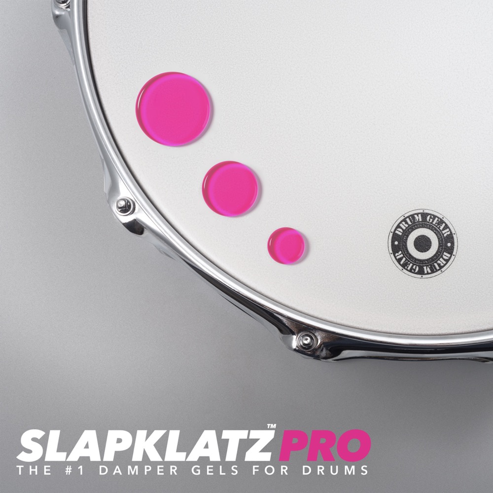 SlapKlatz PRO Ver.2 GEL Pink ドラム用ミュートジェル 使用例画像