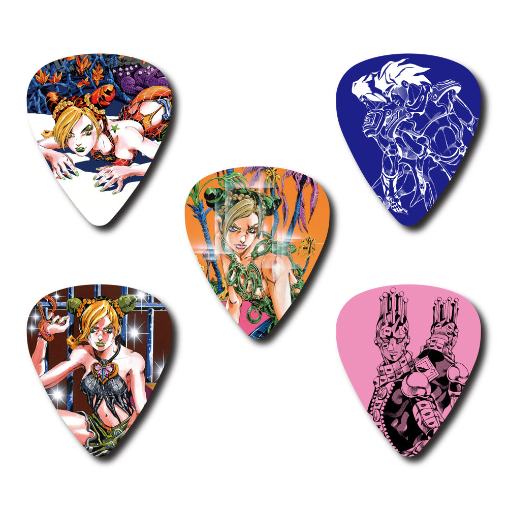 320design JOJO-PC1 ジョジョの奇妙な冒険 ストーンオーシャン ギターピックセット 「ストーンオーシャン」に登場するキャラクターがデザインされています。
