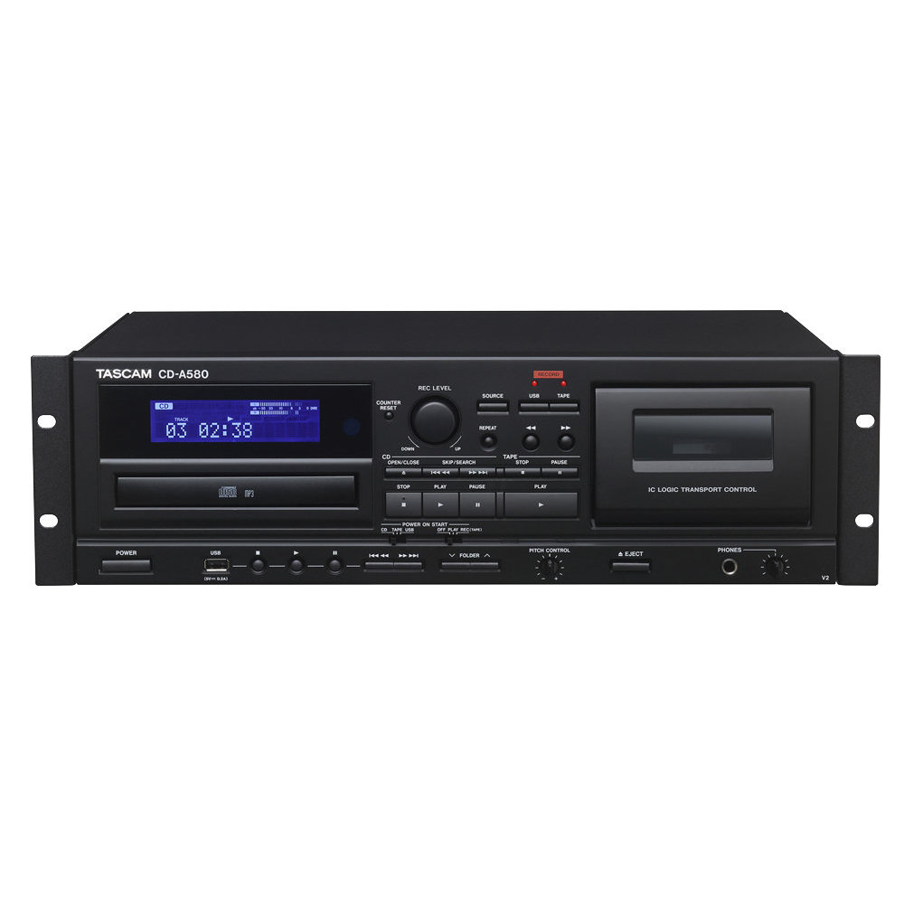 TASCAM CD-A580 v2 業務用カセットレコーダー CDプレーヤー USBメモリーレコーダー