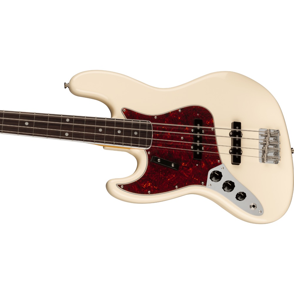Fender American Vintage II 1966 Jazz Bass Left Hand RW OWT レフティ エレキベース 斜めアングル画像