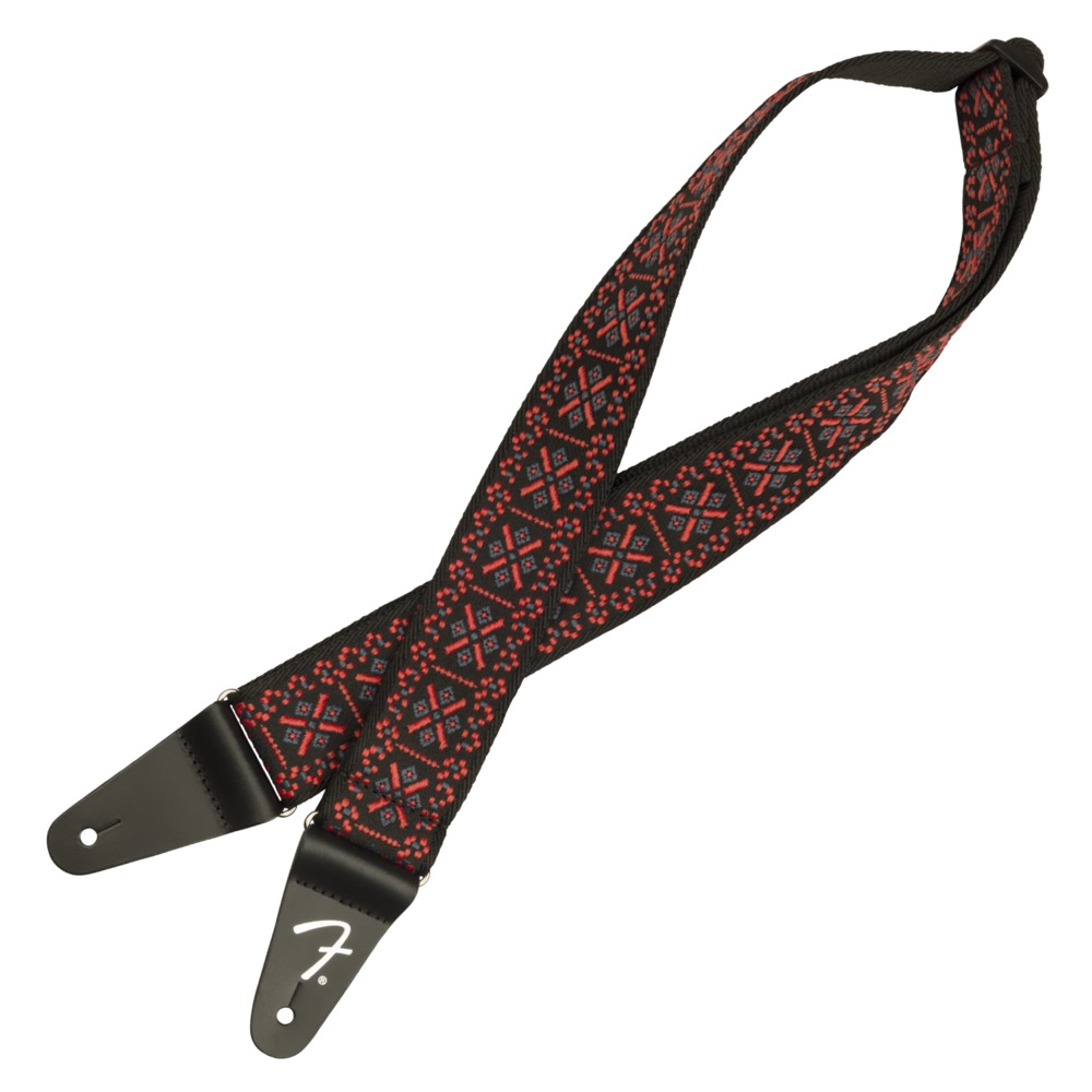 Fender Pasadena Woven Strap Lattice Red 2" ギターストラップ