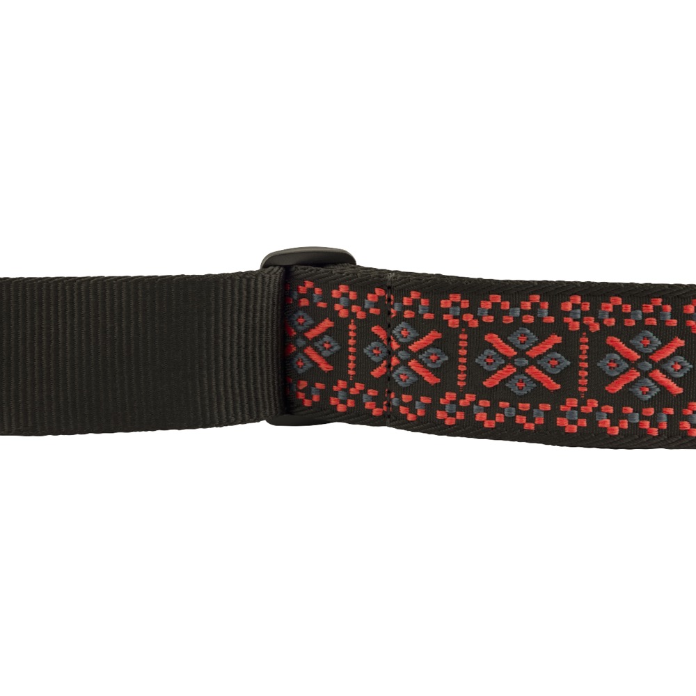 Fender Pasadena Woven Strap Lattice Red 2' ギターストラップ アップ画像
