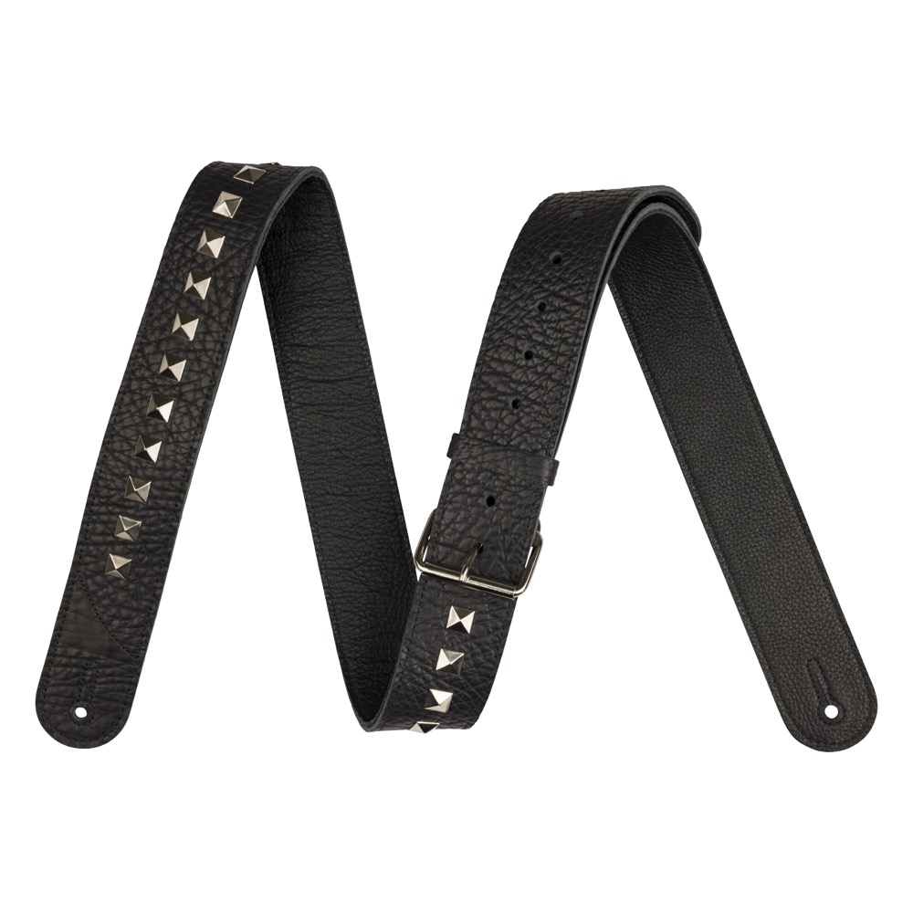 Jackson Metal Stud Leather Strap Black 2.5" ギターストラップ