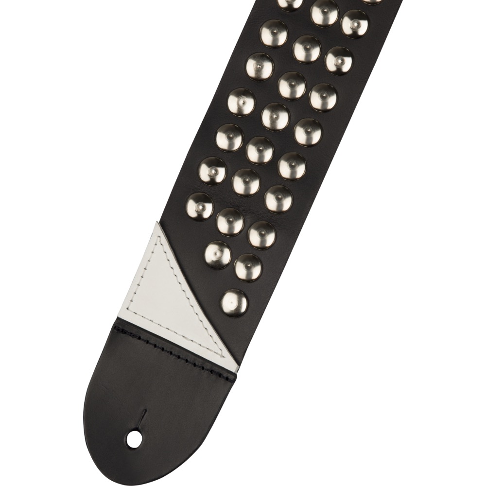 Jackson Stud Leather Strap Black 2.5' ギターストラップ ストラップエンド画像
