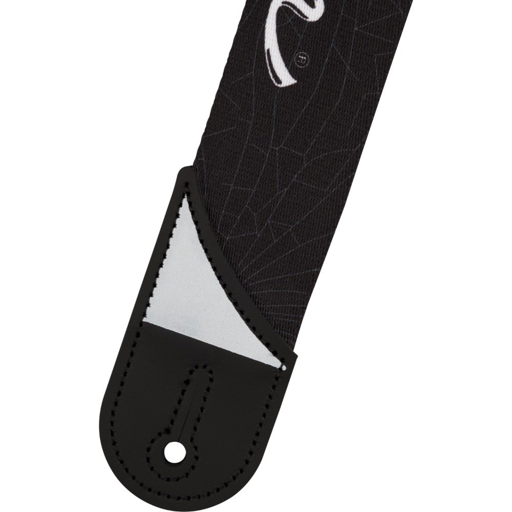 Jackson White Logo Strap Black 2' ギターストラップ ストラップエンド画像